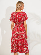 Fatima Timeless Women's Dress with Floral Pattern Elevated Occasion Wear