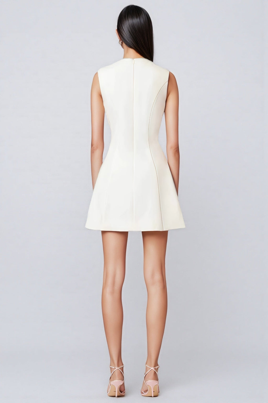 Flavia White Buttercup Embroidered Mini Dress