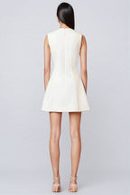 Flavia White Buttercup Embroidered Mini Dress