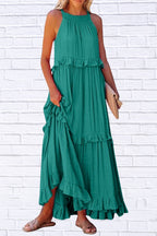 Ruffled Sleeveless Maxi Dress | Flowy & Feminine