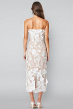 Taliah Strapless Hip Hugging Midi Dress