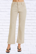 RISEN Full Size Tummy Control Mid Rise Ankle Straight Jeans Plus Size