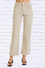 RISEN Full Size Tummy Control Mid Rise Ankle Straight Jeans Plus Size