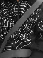 Spider Print Zip Up Hoodie