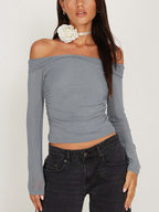 Mesh Tube Top Long Sleeve Tee