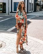 Miranda Luxe V Neck Dress with Slit Everyday Edit