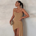 Eliana Exclusive Cocktail Dress with Glitter Elevated Occasion Wear