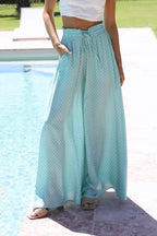 Elastic waist Wide Leg Long Pants
