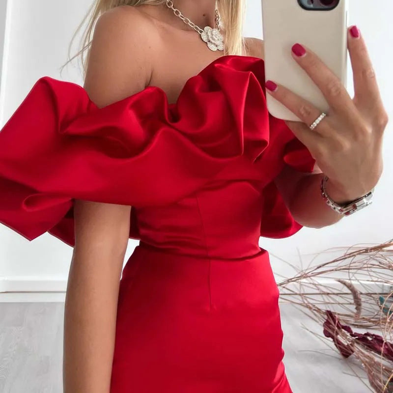 Ivana Effortless Off Shoulder Dress Boutique Collection
