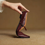 Elegant Genuine Leather Pointed Flats