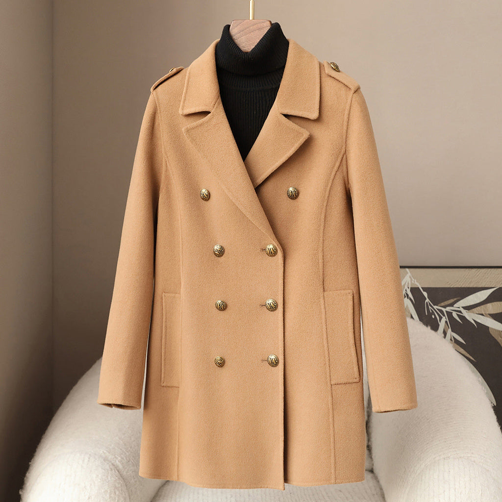 Elegant Soft Women__ Wool Cashmere Coat