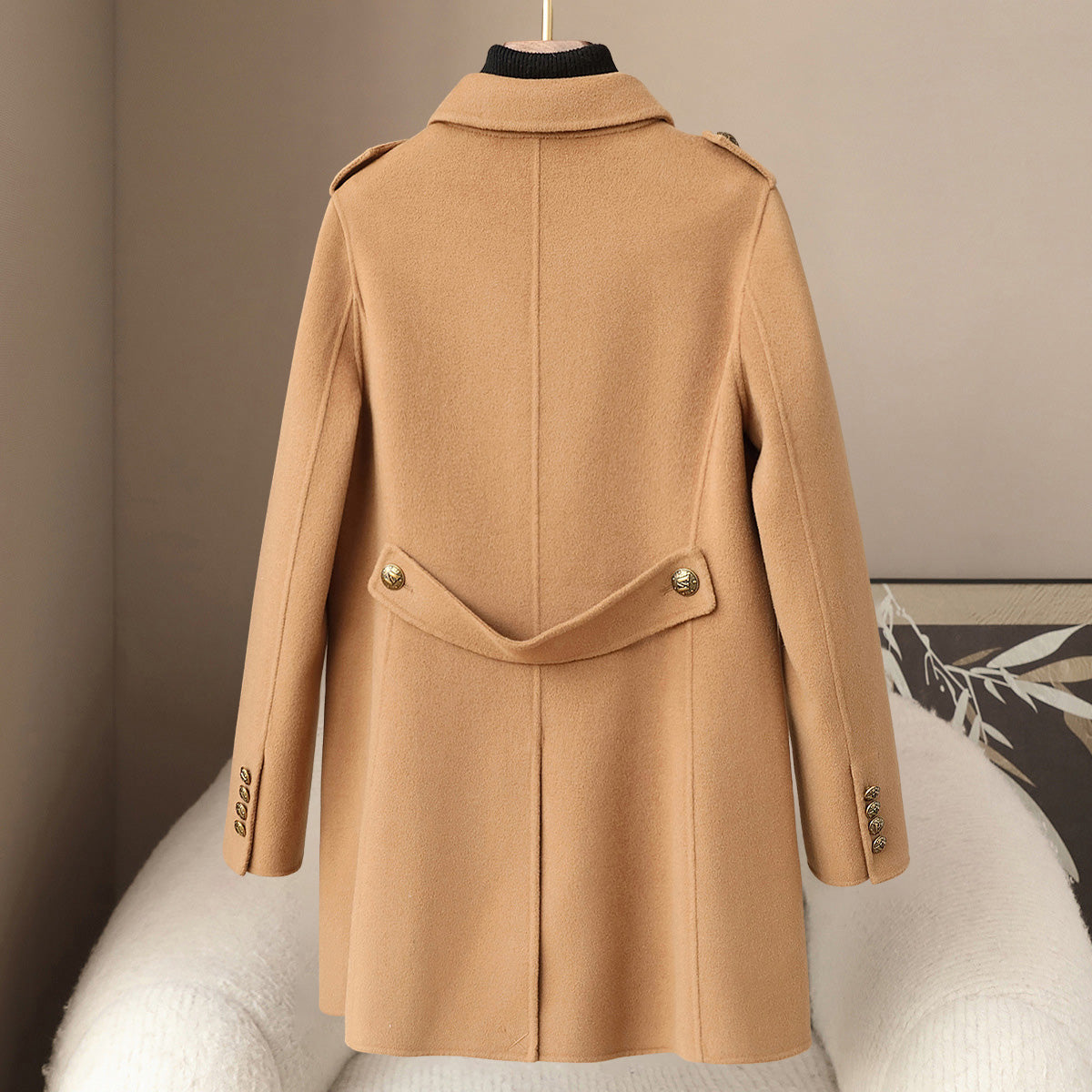 Elegant Soft Women__ Wool Cashmere Coat