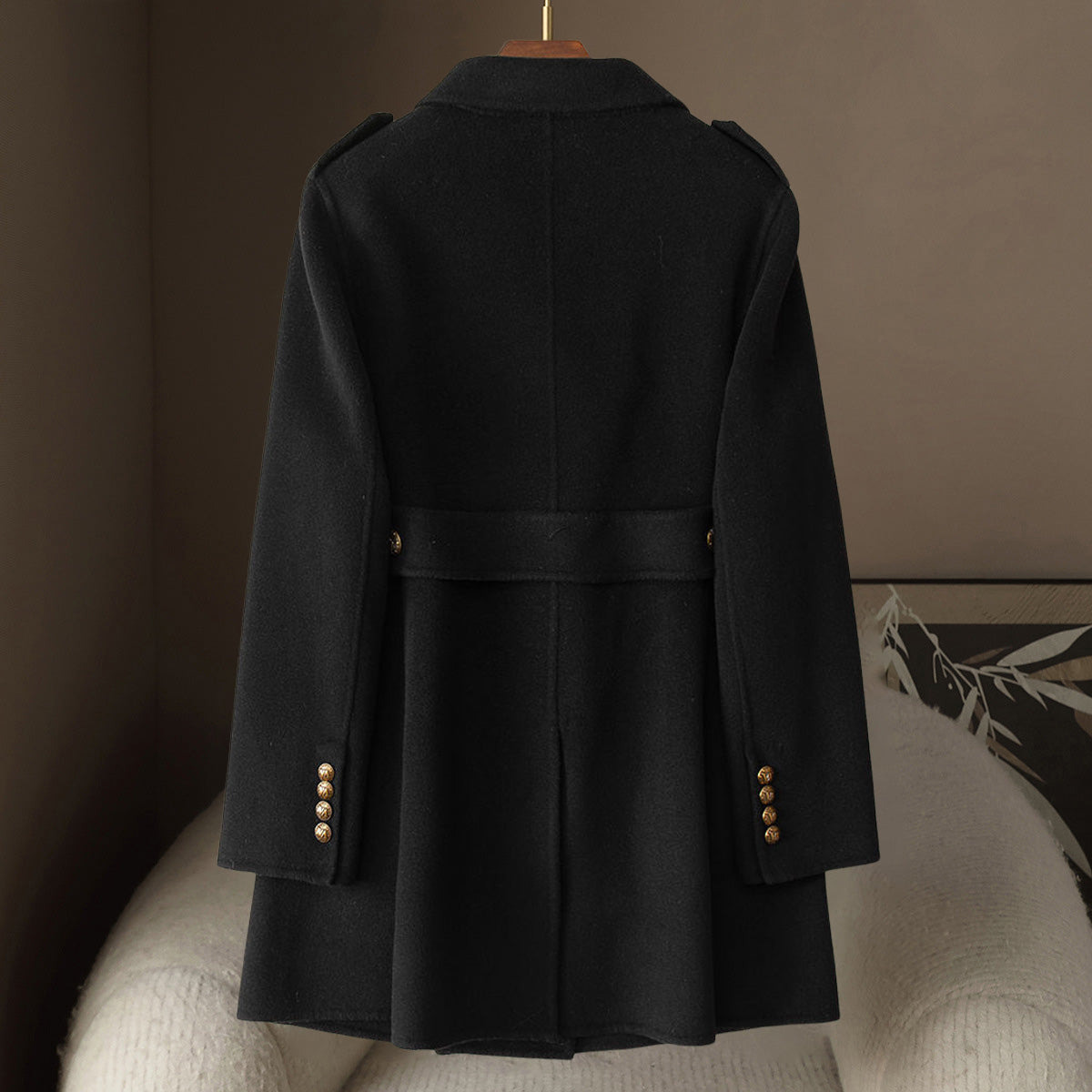 Elegant Soft Women__ Wool Cashmere Coat