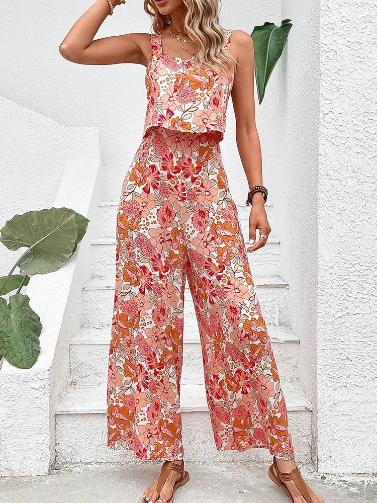 Lydia | Floral Wide-leg Jumpsuit