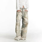 Elise Leroy Distressed Art Washed Jeans