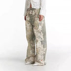 Elise Leroy Distressed Art Washed Jeans
