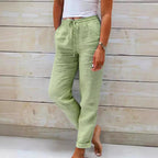 Elise Leroy Drawstring Pants with Elastic Waist