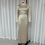 DressBetty - 2024 Autumn Fashion Slim Flare Sleeve Lace Up Maxi Dress