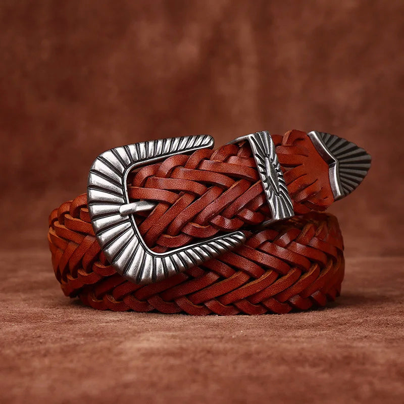 Ellis Mercantile Braided Leather Belt
