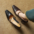 Eloria Genuine Leather Mary Jane Heels