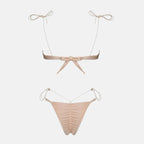 Embroidered Floral Bikini Set