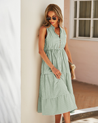 Irene Boutique Striped Midi Dress for Women Premium Wardrobe Essential