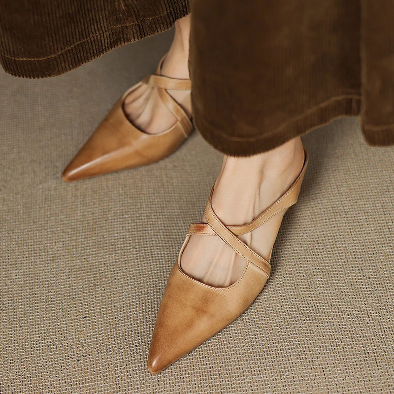 Eterna Luxe Genuine Leather Flats