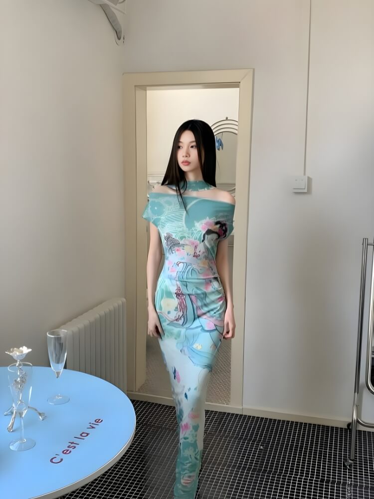 Ethereal Art Maxi Dress