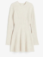 Gara Timeless Rib Knit Dress Premium Wardrobe Essential