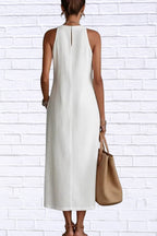 Sleeveless Side Slit Midi Dress | Elegant Women__ Style
