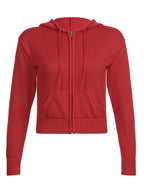 Hooded Crop Knit Cardigan