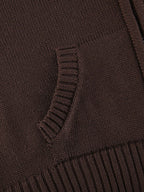 Hooded Crop Knit Cardigan