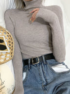 High Neck Jumper Knit Top