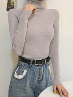 High Neck Jumper Knit Top