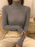 High Neck Jumper Knit Top