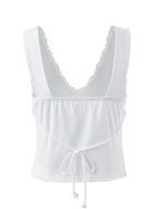 Patchwork Lace Y2K Crop Tank Top