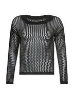 Hollow Out Crochet Long Sleeve Knit Top