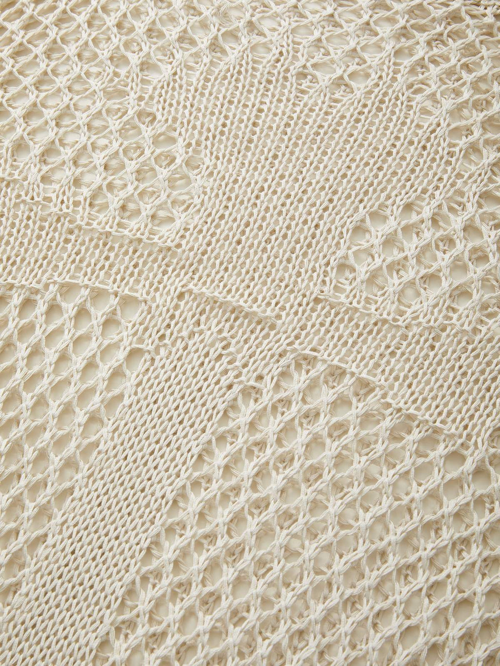 Cross Pattern Crochet Hollow Long Sleeve Knit Top