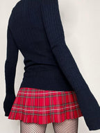 Button Front Cable Knit Top