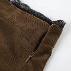 Fairy Grunge Corduroy Midi Skirt