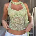 Fairycore Lace Halter Top