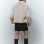 Fake Fox Fur Chic Ins Short Luxury Big Collar Cool Girls Fur Coat