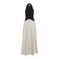 Fall Loose Backless Stitching Pleated Slim Mop Dress
