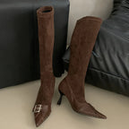 Trendy Stylish Feminine Comfortable Elegant Chic Fashionable Knee High Boots