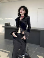 Faux Fur Trim Cardigan