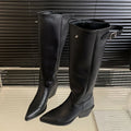 Trendy Fashionable Elegant Stylish Western Pointed Toe Knee High Boots