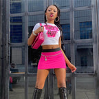 DressBetty - Hot Girl Graffiti Letter Tee