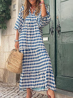 DressBetty - Female Loose V Neck Bohemian Long Dress