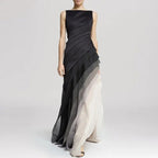 Guadalupe Timeless Irregular High Waisted Ombre Dress Evening Wear Edit