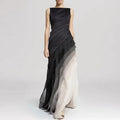 Guadalupe Timeless Irregular High Waisted Ombre Dress Evening Wear Edit